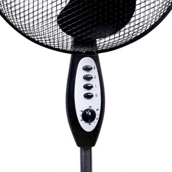 Вентилятор напольный SONNEN SFT-45W-40-01, d=40 см, 45 Вт, 3 скоростных режима, таймер, черный