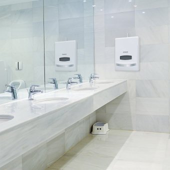 Диспенсер для полотенец ЛАЙМА PROFESSIONAL Interfold, белый, полотенца 126096-097, 124550-551, 126559, 601425