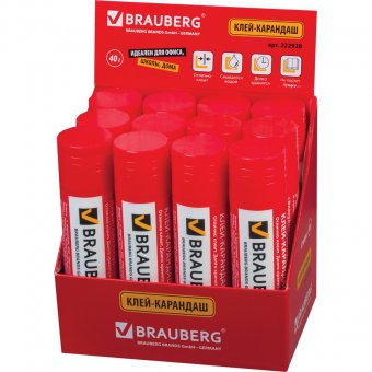 Клей-карандаш BRAUBERG (БРАУБЕРГ), 40 г