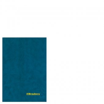 Книга учета BRAUBERG (БРАУБЕРГ), 96 л., А4, 200х290 мм, клетка, бумвинил, блок офсет