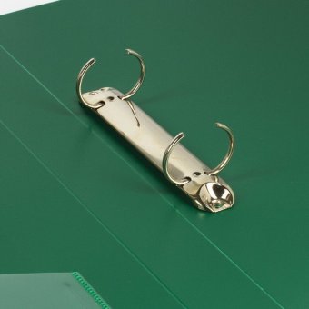 Папка на 2 кольцах BRAUBERG "СontraСt", 35 мм, зеленая, до 180 листов, 0,9 мм