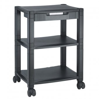Подставка для принтера BRAUBERG  передвижная, с 3 полками и 1 ящиком, 435х335х500 мм