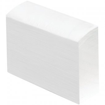 Полотенце бумажное 190 шт., ЛАЙМА люкс, 2-слойное, белое, 23х21 см, Interfold, ZZ, Multifold