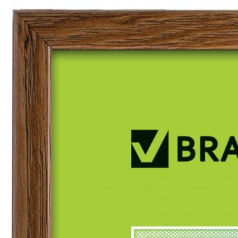 Рамка BRAUBERG "HIT" (БРАУБЕРГ "Хит"), 21х30 см, пластик, орех, светло-коричневая (для дипломов, сертификатов,
