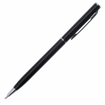 Ручка шариковая BRAUBERG бизнес-класса "DeliСate BlaСk" ("Деликейт Блэк"), корпус черный, серебристые детали, 