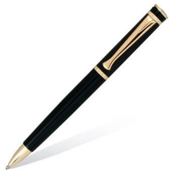 Ручка шариковая BRAUBERG бизнес-класса "PerfeСt BlaСk" ("Перфект Блек"), корпус черный, золотистые детали, син