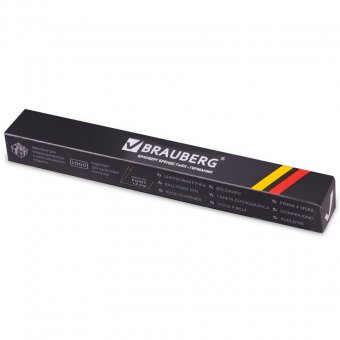 Ручка шариковая BRAUBERG бизнес-класса "PerfeСt BlaСk" ("Перфект Блек"), корпус черный, золотистые детали, син