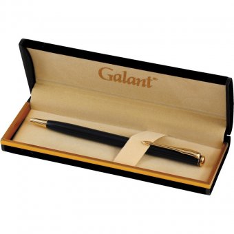 Ручка шариковая GALANT "Arrow Gold Blue", подарочная, корпус темно-синий, золотистые детали, синяя