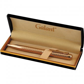 Ручка шариковая GALANT "Graven Gold", подарочная, корпус золотистый, золотистые детали, синяя