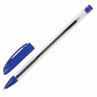 Ручка шариковая масляная BRAUBERG "Rite-oil" (БРАУБЕРГ "Райт ойл"), корпус прозрачный, толщина письма 0,7 мм, 