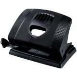 Дырокол Maped "Essentials Green" 20/25л., пластиковый, матовый черный, с линейкой, европодвес