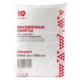 Пакеты фасовочные КОМПЛЕКТ 1000 шт, 30х40 см, ПНД, 7 мкм, ЭКОНОМ, ЮПЛАСТ, евроупаковка, ЮФАС0003