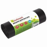 Мешки для мусора 120 л, черные, в рулоне 50 шт, 25 мкм, 62х102 см Любаша