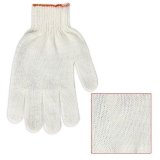 Перчатки хлопчатобумажные, КОМПЛЕКТ 5 ПАР, 7,5 класс, 36-38 г, 166 текс, БЕЗ ПВХ, ЛАЙМА СТАНДАРТ, БЕЛЫЕ, 60080