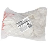 Перчатки хлопчатобумажные, КОМПЛЕКТ 5 ПАР, 7,5 класс, 36-38 г, 166 текс, БЕЗ ПВХ, ЛАЙМА СТАНДАРТ, БЕЛЫЕ, 60080