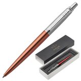 Ручка шариковая PARKER "Jotter Core Chelsea Orange CT", корпус оранжевый, хромированные детали, синяя, 1953189