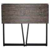 Стол на металлокаркасе BRABIX "LOFT CD-001", 800х440х740 мм, складной, цвет морёный дуб, 641209
