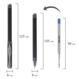 Ручка подарочная шариковая BRAUBERG Magneto, СИНЯЯ, корпус черный с хромированными деталями, линия письма 0,5 