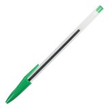Ручка шариковая STAFF Basic Budget BP-02, письмо 500 м, ЗЕЛЕНАЯ, длина корпуса 13,5 см, линия письма 0,5 мм, 1