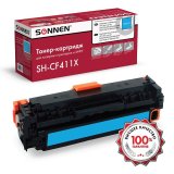 Картридж лазерный SONNEN (SH-CF411X) для HP LJ Pro M477/M452 ВЫСШЕЕ КАЧЕСТВО, голубой, 6500 страниц, 363947