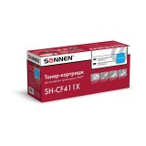 Картридж лазерный SONNEN (SH-CF411X) для HP LJ Pro M477/M452 ВЫСШЕЕ КАЧЕСТВО, голубой, 6500 страниц, 363947