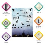 Тетрадь 60 л. в клетку обложка SoftTouch, бежевая бумага 70 г/м2, сшивка, В5 (179х250 мм), ТУМАН, BRAUBERG, 14