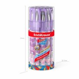 Ручка шариковая ERICH KRAUSE ColorTouch "Magic rhombs", СИНЯЯ, узел 0,7 мм, линия письма 0,35 мм, 50739