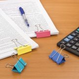 Зажимы для бумаг STAFF, комплект 12 шт., 51 мм, на 230 листов, цветные, в картонной коробке