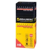 Карандаш чернографитный BRAUBERG (БРАУБЕРГ) "Alderida", НВ, трехгранный, розовый и серебристый, с резинкой, за