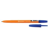 Ручка шариковая BRAUBERG SBP013о, (типа СORVINA ORANGE), корпус оранжевый, 1 мм, синяя