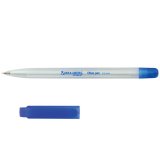 Ручка шариковая масляная BRAUBERG "Olive pen" (БРАУБЕРГ "Олив пен"), корпус прозрачный, толщина письма 0,5 мм,