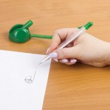 Ручка шариковая настольная BRAUBERG на пружинке, с клейким основанием, цвет корпуса зеленый, синяя