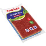 Салфетки абразивные ЛАЙМА, комплект 3 шт., для удаления стойких загрязнений, 13,3х9 см
