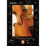 Тетрадь для нот А4, 40 л., BRAUBERG, обложка мелованный картон, вертикальная (2 вида)